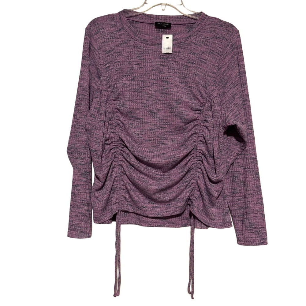 Women’s Lane Bryant Long Sleeve Scrunch Heather Purple Sz 22/24 NWT